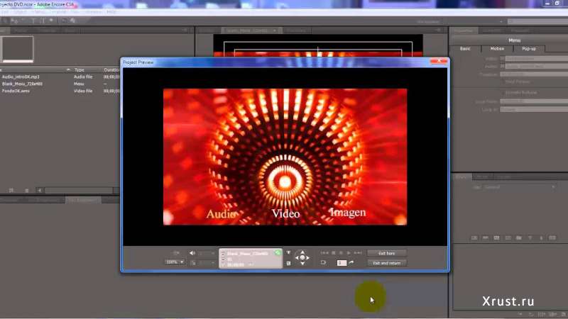 Adobe Encore DVD - универсальный редактор DVD дисков с фильмами и музыкой